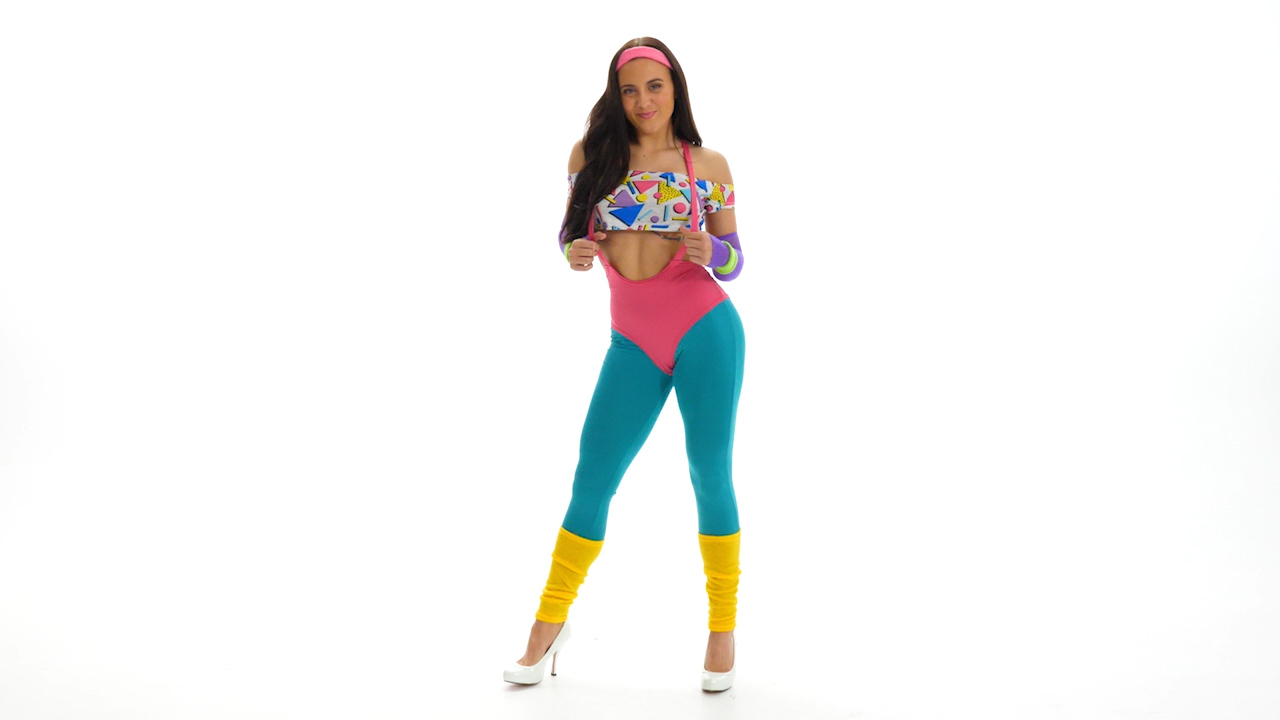 FUN6261AD Women's Work it Out 80s Costume